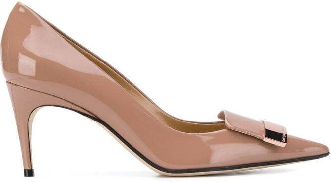 Sergio Rossi sr1 embellished pumps Neutrals