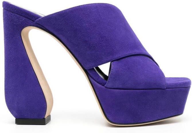 Si Rossi 135mm slip-on sandals Purple