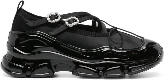 Simone Rocha Beaded Tracker sneakers Black