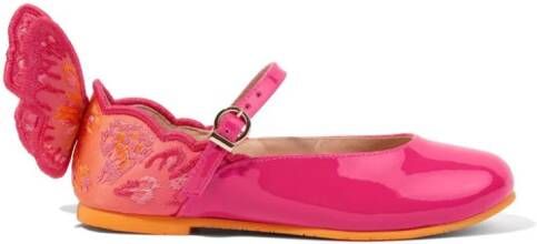 Sophia Webster Mini Heavenly leather ballerina shoes Pink