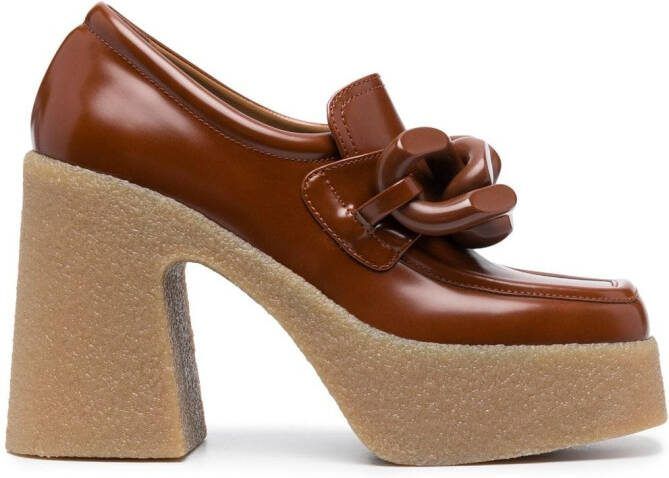 Stella McCartney Skyla 110mm square-toe pumps Brown