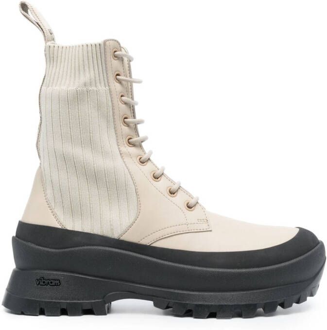 Stella McCartney Trace lace-up ankle boots Neutrals