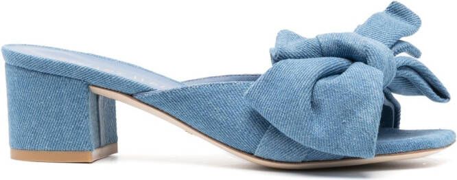 Stuart Weitzman 55mm bow-detail sandals Blue