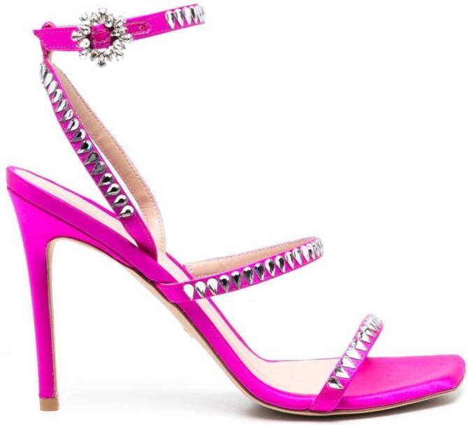 Stuart Weitzman crystal-embellished 115mm pumps Pink