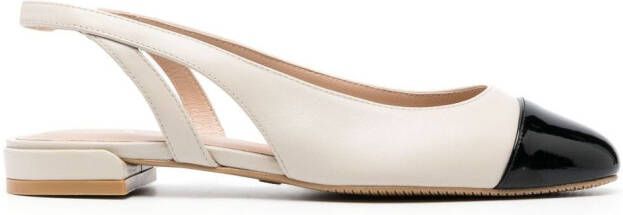 Stuart Weitzman cut-out slingback ballerina shoes Black