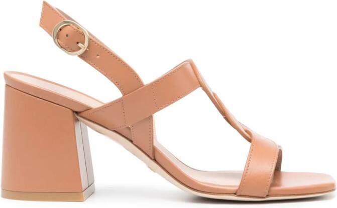 Stuart Weitzman Ibiza 75mm leather sandals Brown