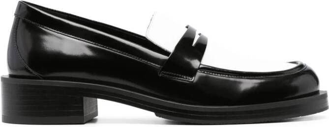 Stuart Weitzman Palmer Bold patent-leather loafers White