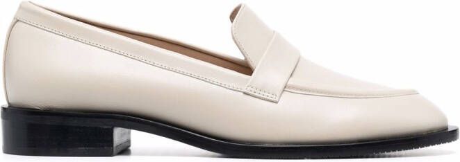Stuart Weitzman Palmer Sleek round-toe loafers Neutrals