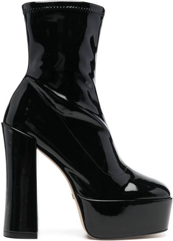 Stuart Weitzman Skyhigh 145mm platform boots Black