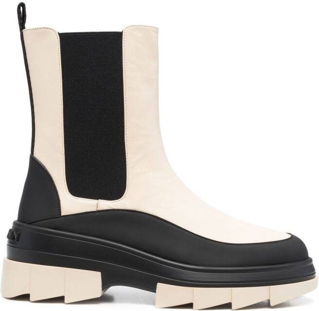 Stuart Weitzman split-sole chunky boots Neutrals