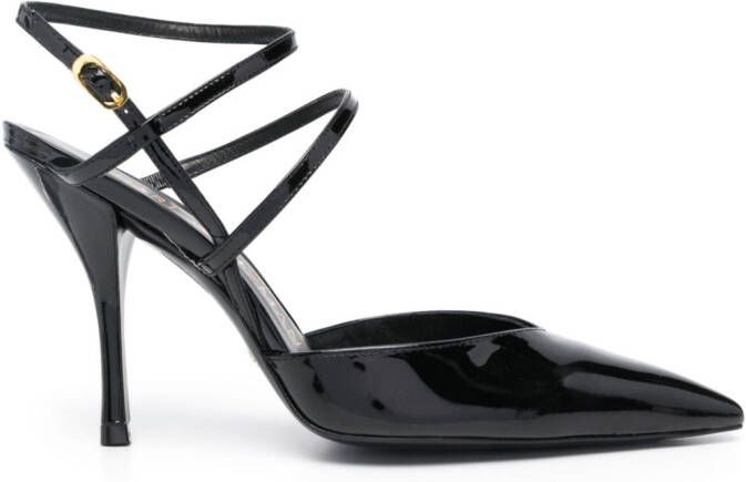 Stuart Weitzman Strapeze 100mm leather pumps Black