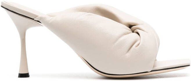 Studio Amelia Croissant 100mm mules Neutrals