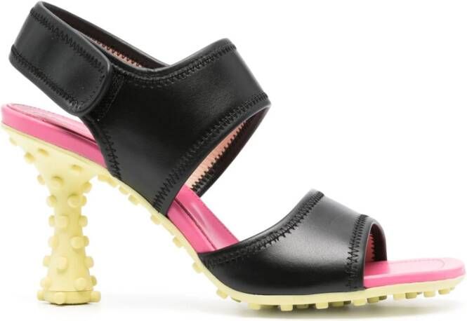 Sunnei 1000 Chiodi 85mm colour-block sandals Black