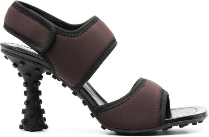 Sunnei 1000 Chiodi 85mm contrasting-trim sandals Brown
