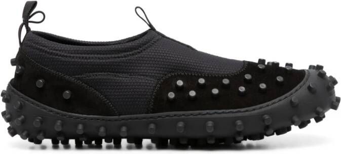 Sunnei stud-embellished leather sneakers Black