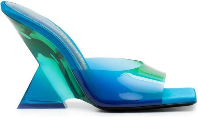 The Attico Cheope 105mm gradient-effect mules Blue
