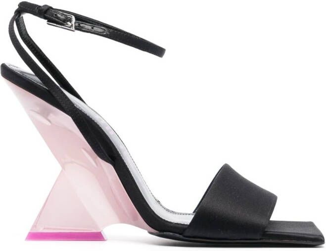 The Attico Cheope 105mm sandals Black