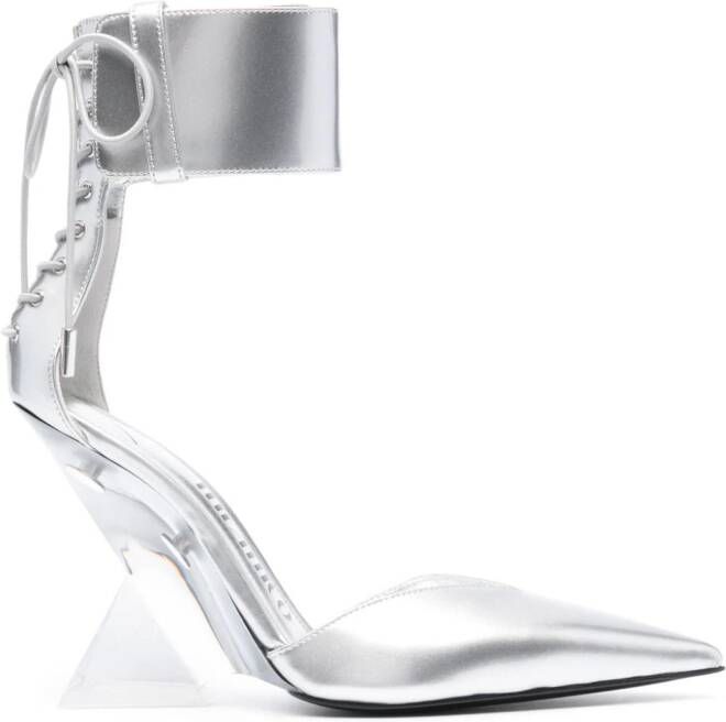 The Attico Morgan 105mm pumps Silver