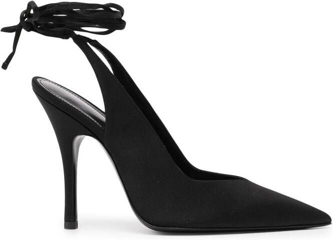 The Attico Venus 105mm slingback mules Black