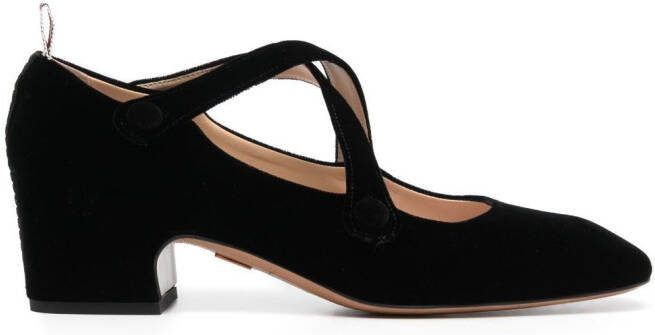 Thom Browne 40mm velvet pumps Black