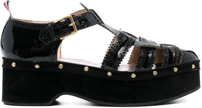 Thom Browne Fisherman caged platform sandals Black