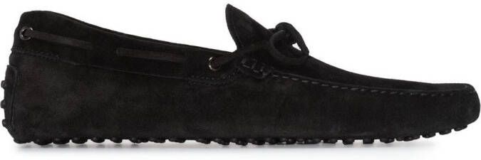 Tod's bow-detail leather loafers Black
