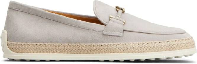 Tod's Gomma leather loafers Grey