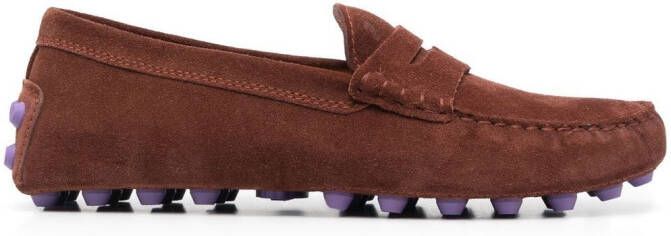 Tod's Gommino shearling-lined loafers Brown