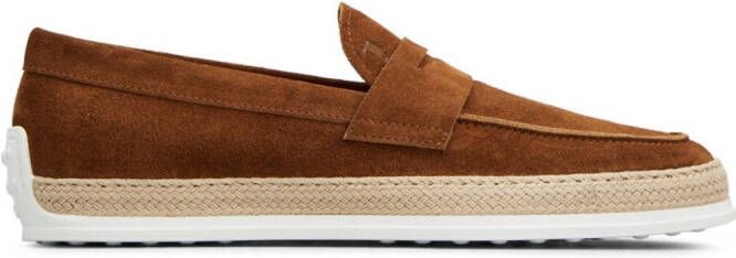 Tod's Gommino suede loafers Brown
