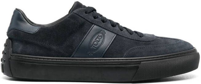 Tod's logo-stamp low-top sneakers Blue