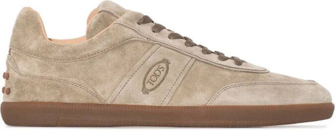 Tod's panelled low top sneakers Green