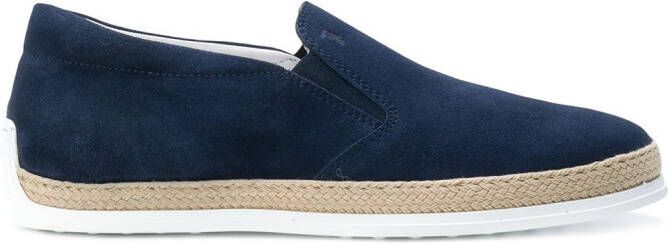 Tod's suede slip-on espadrilles Blue - Picture 3