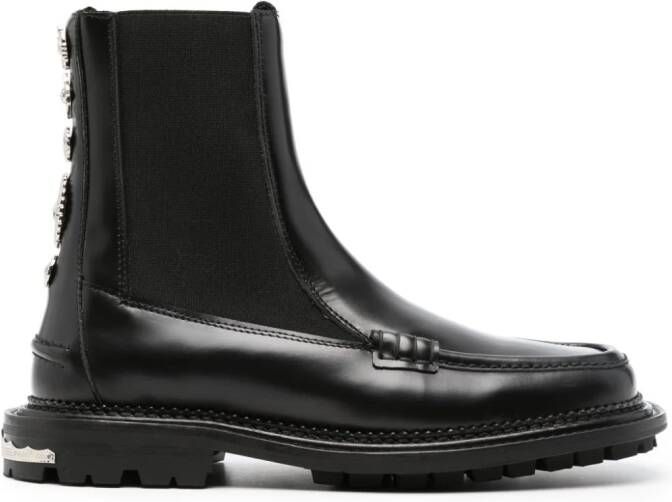 Toga Pulla stud-embellished leather boots Black