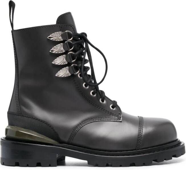 Toga Virilis Side Gore leather ankle boots Grey