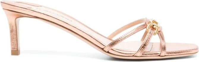 TOM FORD 60mm logo-plaque leather sandals Neutrals