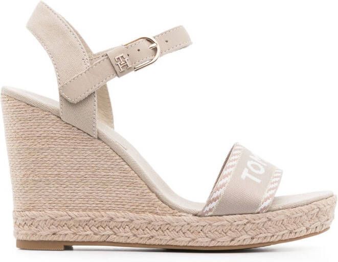 Tommy Hilfiger 105mm jacquard-logo espadrilles Green