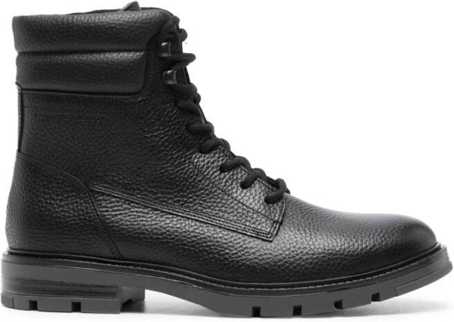 Tommy Hilfiger padded leather ankle boots Black