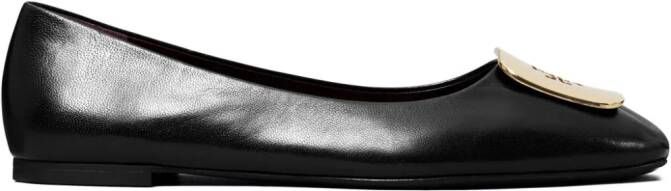 Tory Burch Georgia ballerina shoes Black