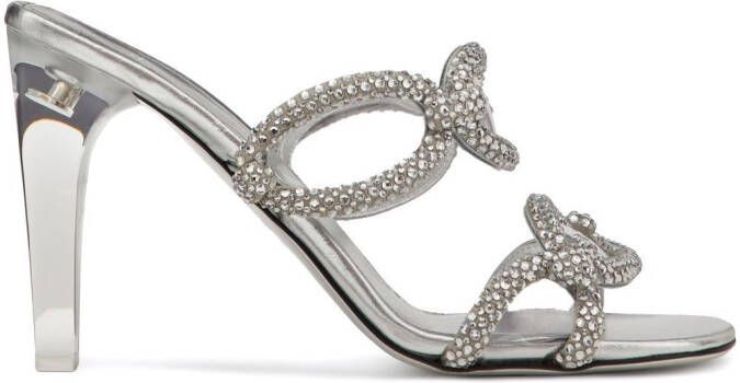 Valentino Garavani 100mm Chain 1967 sandals Silver