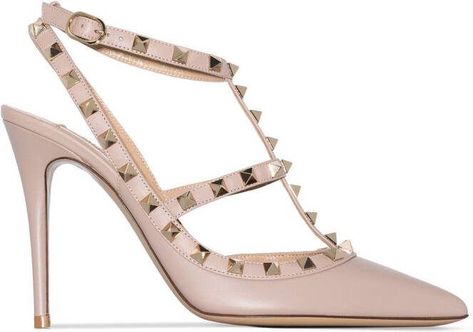 Valentino Garavani Rockstud 100mm caged pumps Neutrals - Picture 2