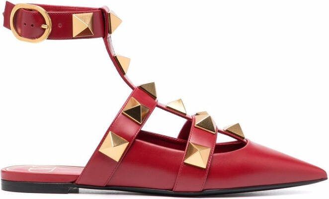 Valentino Garavani Roman Stud ballet flats Red