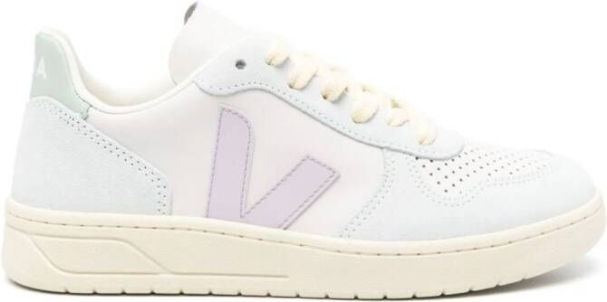 VEJA V-10 ChromeFree leather sneakers Blue