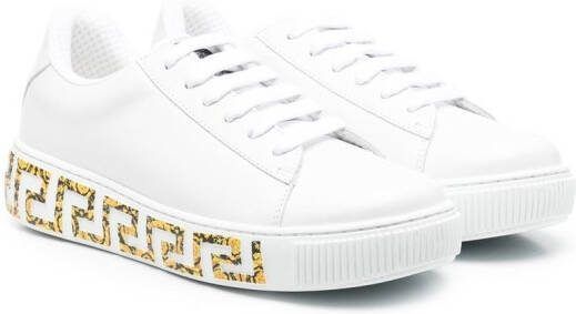 Versace Kids Barocco Greca low-top sneakers White