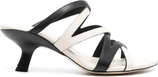 Vic Matie 60mm leather mules White
