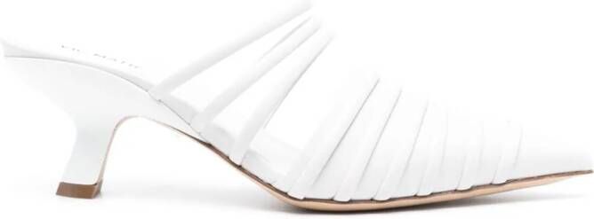 Vic Matie 65mm leather mules White