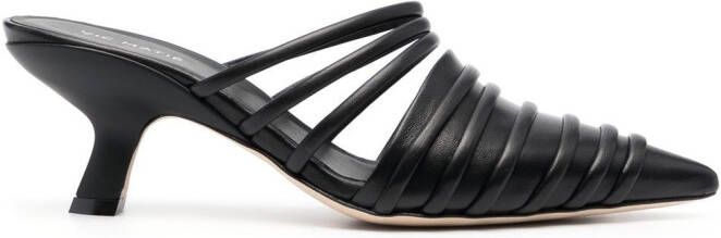 Vic Matie 72mm leather mules Black