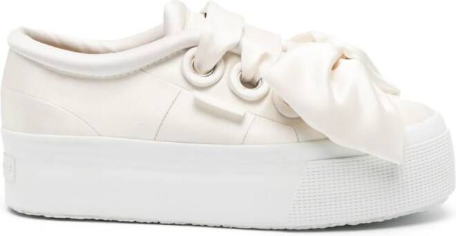 Viktor  Rolf x Superga bow-detail sneakers Neutrals