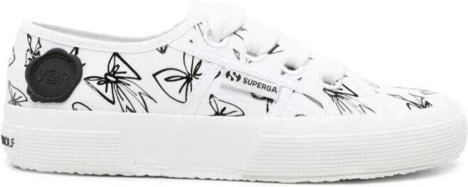 Viktor  Rolf x Superga bow-print canvas sneakers White