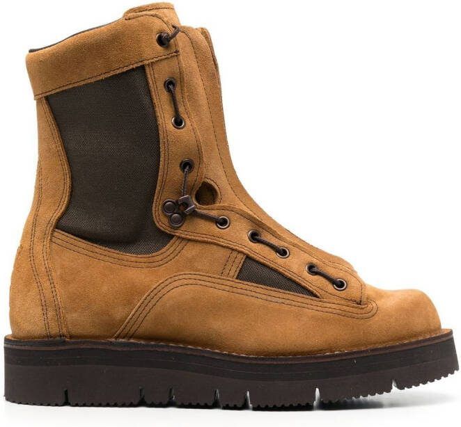 White Mountaineering x Danner Boots suede combat boots Brown