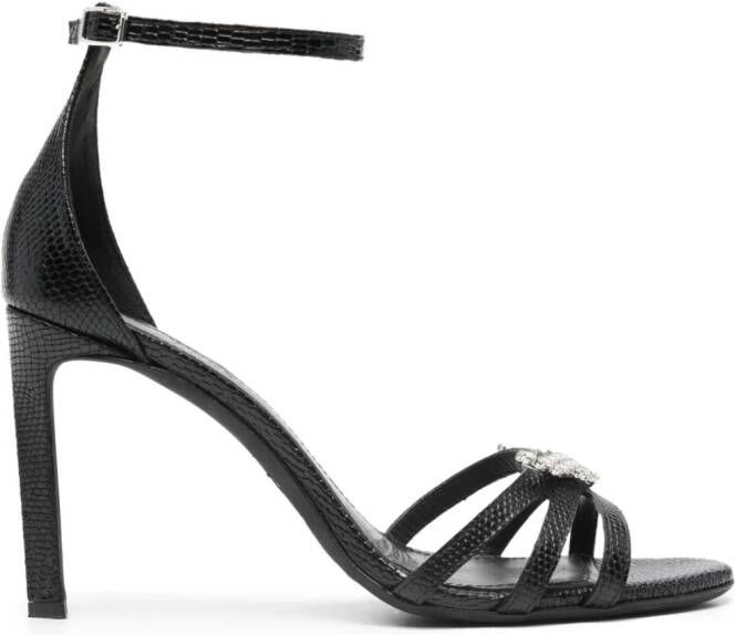ZadigVoltaire Amee Wing Court 90mm leather sandals Black